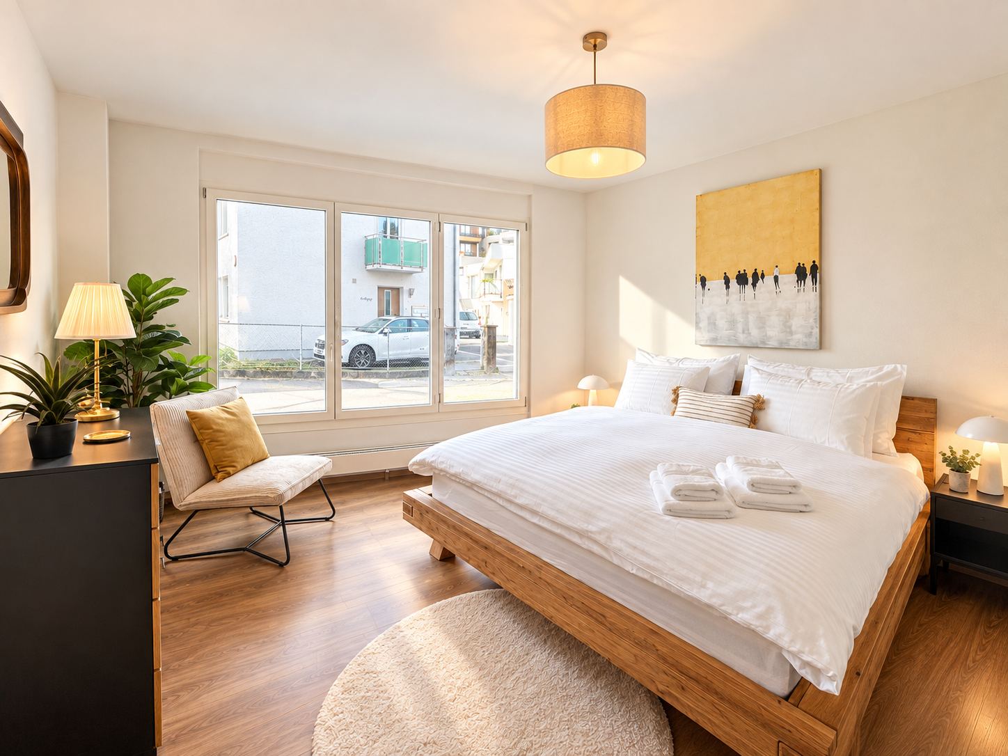 Schlafzimmer, bereit für die ersten Gäste